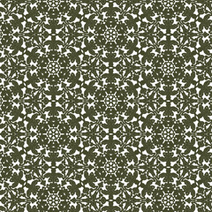 abstract green flower and white background, ethnic and fabric pattern background, illustration art fashion style decorative geometric graphic.