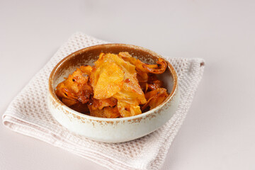 Kering Kentang Balado or Sweet and Spicy Crispy Potato with Caramelized Spice. 