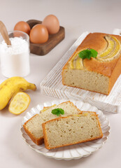 Homemade Banana Cake or Banana Bread.