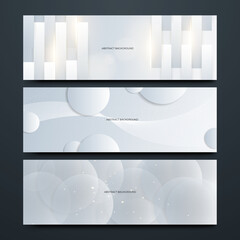 Visual White Banner with Soft Textures