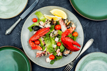 Italian mixed seafood salad