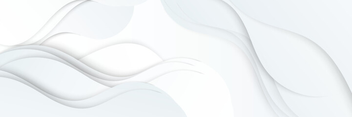 Visual White Banner with Soft Textures