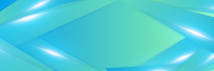 Visual Blue and Green Vector Banner with Subtle Patterns