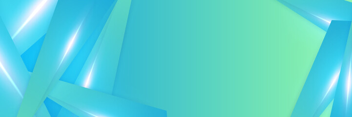 Corporate Blue and Green Banner with Simple Design