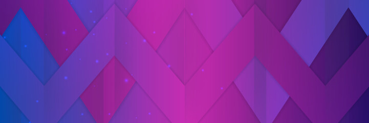 Modern Blue and Purple Vector Banner with Soft Flowing Lines