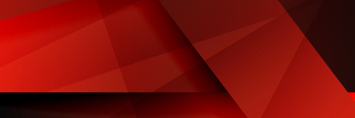 Fototapeta premium Bold Black and Red Banner with Creative Flow Design