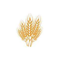 yellow wheat logo design ready to harvest