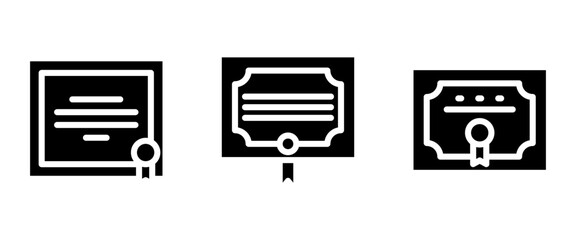 Obraz premium certificate icon or logo isolated sign symbol vector illustration - high quality black style vector icons