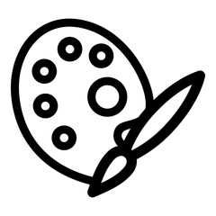 paint palette icon or logo isolated sign symbol vector illustration - high quality black style vector icons