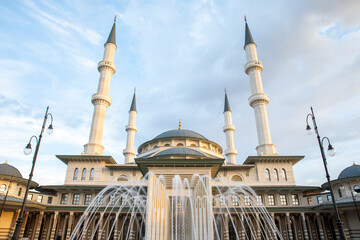  Nation Mosque (Millet Mosque) and water fountain, Ankara Turkey