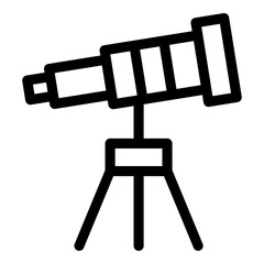 telescope icon or logo isolated sign symbol vector illustration - high quality black style vector icons