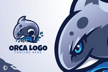 Orca - Mascot & Esport logo template, All elements in this template are editable © Diyanart