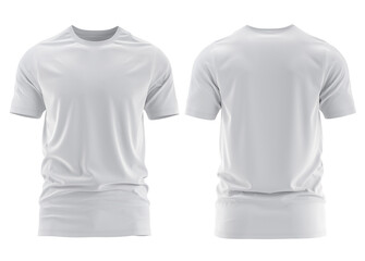T-shirt Short sleeve 1 cm rib neck With detail and Texture. Color white