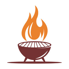 BBQ icon logo design