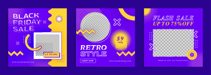 Retro Pop Fashion Social Media and Instagram Post Template