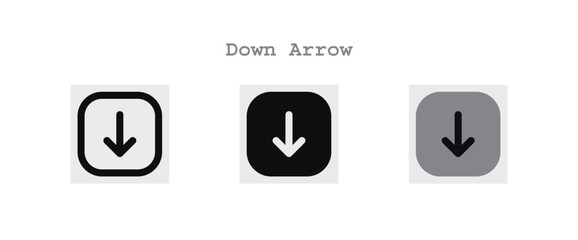 Down Arrow Icons Sheet