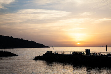 Coastal views around Positano on the Amalfi coast in Italy
