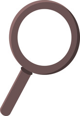 isolated magnifier object icon