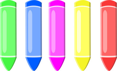 isolated crayons object icon