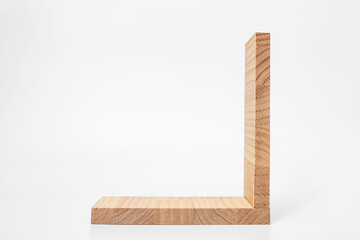 wooden plank isolated on white background