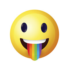 Pride emoji vector illustration. Pride month emoticon.