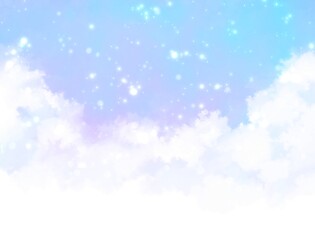 光の粒　夢　空の背景