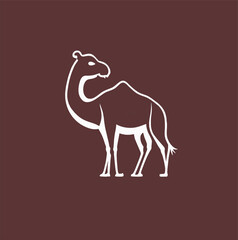 Camel graphic icon. Desert symbol camel. Vector illustration