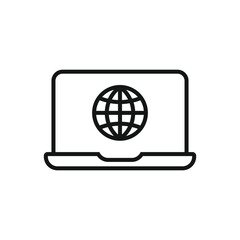 Editable Icon of Internet,  Vector illustration isolated on white background. using for Presentation, website or mobile app