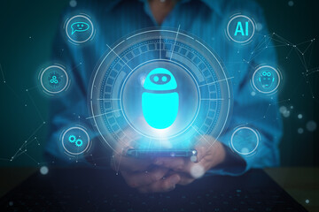 Chatbot smart intelligence Ai. Chat with AI Artificial Intelligence, developed by open AI generate