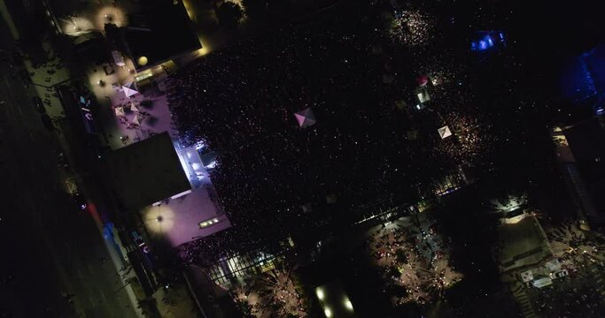 Canada Day Large Crowd of People at Celebration Square Mississauga Party