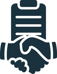 Agreement icon. Monochrome simple sign from collaboration collection. Agreement icon for logo, templates, web design and infographics.