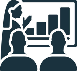 Training icon. Monochrome simple sign from collaboration collection. Training icon for logo, templates, web design and infographics.