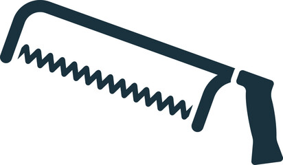 Hacksaw icon. Monochrome simple sign from construction instruments collection. Hacksaw icon for logo, templates, web design and infographics.