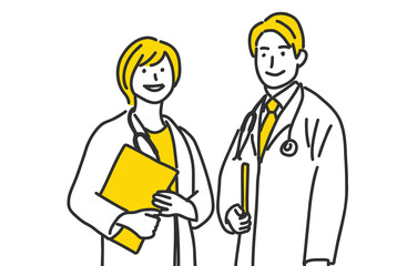 2名の医療スタッフのイラスト