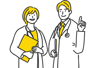 2名の医療スタッフのイラスト