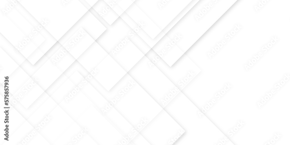 Wall mural abstract seamless modern white and gray color technology concept geometric line vector background, p