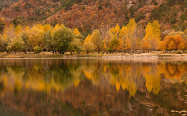 Obraz premium Autumn and Nature at Lake Borabay
