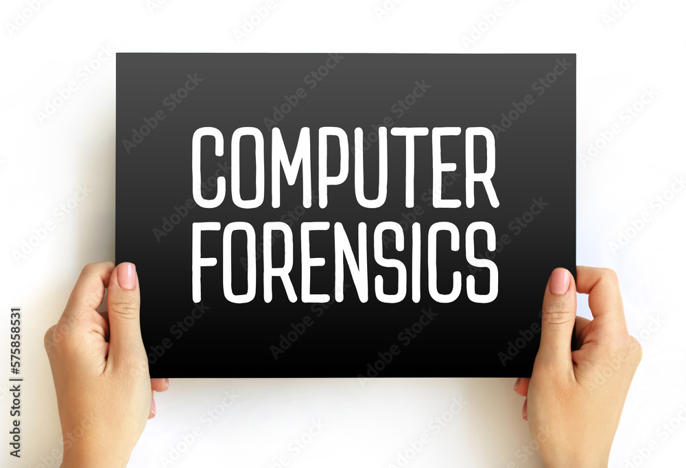 Poster computer forensics - branch of digital forensic science pertaining to evidence found in computers an