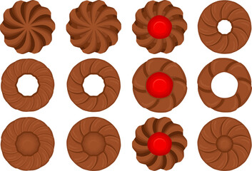 Big set homemade cookie different taste in pastry biscuit