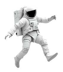 Astronaut spaceman illustration space station in outer space. Astronauts wear full spacesuits for space operations. Generative AI.	
