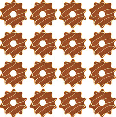 Pattern homemade cookie different taste in pastry biscuit