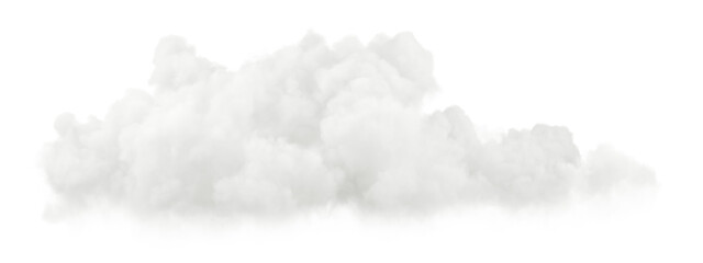 Natural soft cloudscape fluffy 3d illustration on transparent backgrounds png - obrazy, fototapety, plakaty