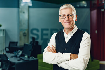 Portrait of mature businessman in the office.