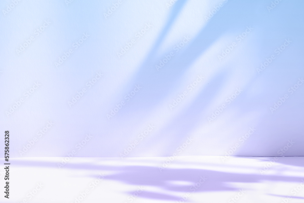 Poster abstract purple studio background for product presentation. empty room with shadows of window and fl