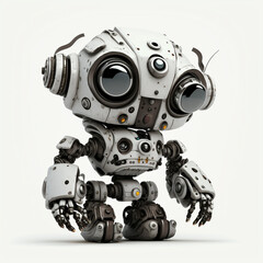 3d robot with white background