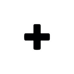 Obraz premium Add button. Add icon. Simple style Christian religion holiday poster background symbol. Cross brand logo design element. Cross t-shirt printing. vector for sticker.