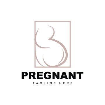 Pregnant Logo, Mom And Baby Health Care Design, Pregnant And Baby Medicine Brand Icon Vector