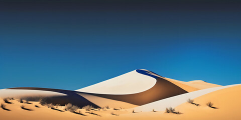 Desert dunes landscape. Generative AI