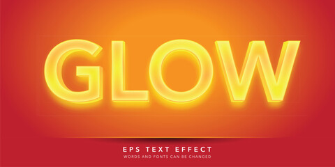 glow 3d editable text effect