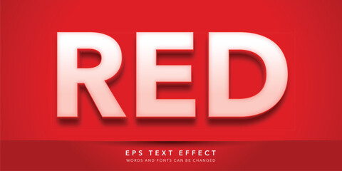red 3d editable text effect